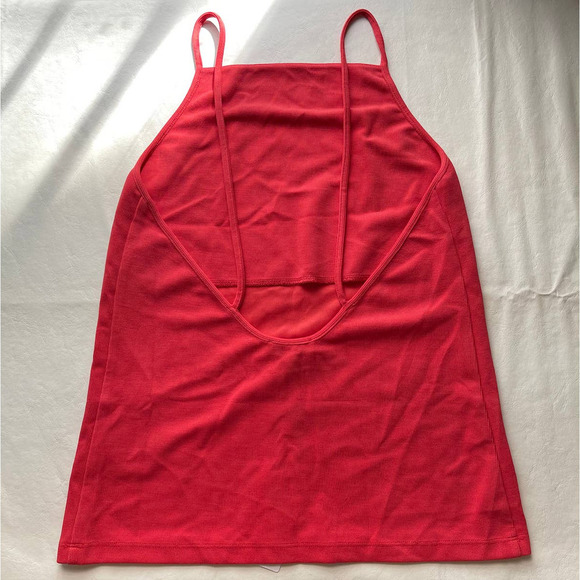 REISS Effie Ribbed Tank Top in Coral Size M - Picture 5 of 9